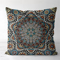 Axyaa Tan Chen Pattern Flower Cushion Cover for Home Decor