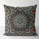 Axyaa Tan Chen Pattern Flower Cushion Cover for Home Decor