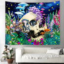 Axyaa Psychedelic Mushroom Jellyfish Skull Tapestry for Home Decor