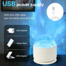 Axyaa Aurora Starry Sky Water Ripple Projector Night Light - Bedroom Living Room Decor