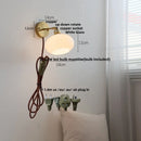 Axyaa White Moon LED Wall Light: Modern Nordic Up Down Rotate Reading Lamp
