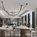 Axyaa Leather Belt Ceiling Chandelier - Modern LED Design - Home Decor Fixture