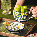 Axyaa Camellia Flower Ceramic Coffee Mug with Lid