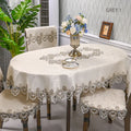 Axyaa Oval Macrame Lace Tablecloth for Dining Wedding Kitchen Party Decor