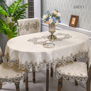 Axyaa Oval Macrame Lace Tablecloth for Dining Wedding Kitchen Party Decor