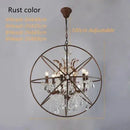 Axyaa Crystal Chandelier: Mid Century Birdcage LED Globe Lighting