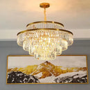 Axyaa Luxury Gold Crystal Chandelier for Living Room Villa Kitchen Decor