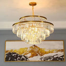 Axyaa Gold Crystal Chandelier for Living Room Kitchen Villa Decor