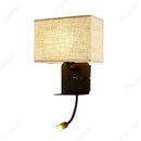 Axyaa LED Fabric Wall Light with USB Charging Port and Adjustable Angle
