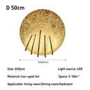 Axyaa Circular Gold Foil Wall Lamp for Hotel Lobby, Living Room, Bedroom - Elegant Atmosphere Lighting