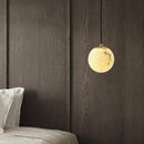 Axyaa Spanish Marble Small Pendant Lamp: Modern Stone Hanging Chandelier for Home Décor