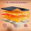 Axyaa Queen Size Electric Flannel Heating Blanket: 10 Levels, 5 Time Settings