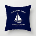 Axyaa Blue Mediterranean Compass Anchor Pillow Cover 45x45cm