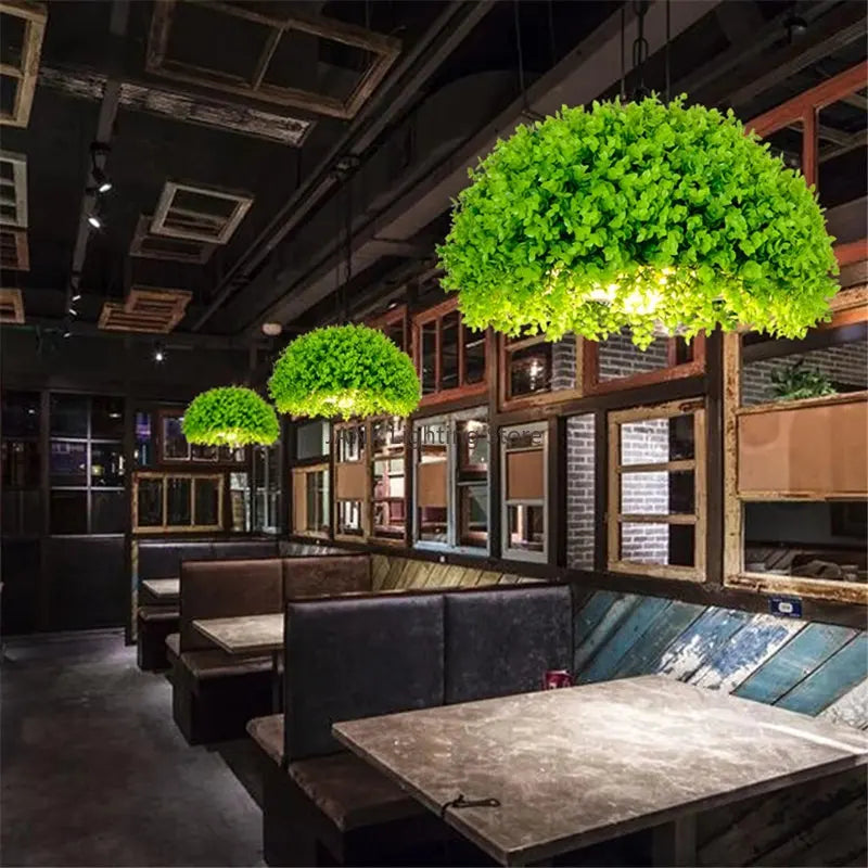 Axyaa Retro Loft Plant Chandelier for Corridor Bar Decor LED Light