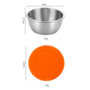 Axyaa Stainless Steel Salad Sauce Cup with Silicone Lid