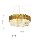 Axyaa Postmodern Crystal LED Chandelier in Silver/Gold Stainless Steel