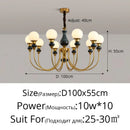 Golden Axyaa 6-Head Indoor Chandelier Pendant Light for Bedroom, Living Room, Restaurant