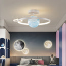 Axya Moon Glow LED Chandelier: Modern Living Room Pendant Lighting