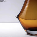 Axyaa Amber Glass Small Mouth Vase for Artistic Flower Arrangement