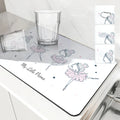 Axyaa Diatom Ballet Kitchen Drain Mats for Tableware and Coffee Machine
