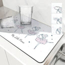 Axyaa Diatom Ballet Kitchen Drain Mats for Tableware and Coffee Machine