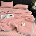 Axyaa Cooling Comforter Set with Latex Bed Mat - Lightweight & Breathable Quilt