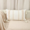 Axyaa Beige Cotton Tufted Woven Moroccan Cushion Cover 50x50cm