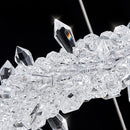 Axyaa Crystal Chandelier Circular for Living Room Nordic Dining Bedroom