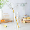 Axyaa Glass Spoon with Colored Heat-Resistant Handle for Home
