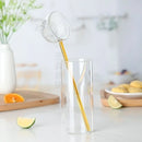 Axyaa Glass Spoon with Colored Heat-Resistant Handle for Home