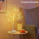 LED Birch Tree Light Warm White USB Battery Power Decorative Tree for Christmas Axyaa