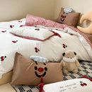 Axyaa Luxe Cotton King Bedding Set with Embroidery - Soft & Skin-Friendly