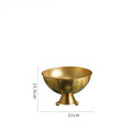 Axyaa Metal Flower Pot Golden Bowl Vase Home Decoration Handicraft Retro Succulent Planter
