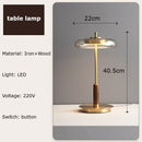 Axyaa Nordic LED Desk Lamp Luxury Walnut Wood Modern Floor Light