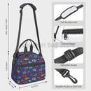 Axyaa Cartoon Truck Print Thermal Lunch Bag - Insulated Bento Tote for Work & School