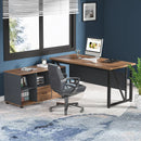 Axyaa Executive Desk Set with Lateral File Cabinet for Home Office Furniture