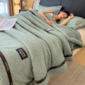 Axyaa Class A Thickened Fleece Sofa Blanket - Multi-functional Coral Fleece