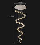 Axyaa Crystal Chandeliers: Modern Hall Staircase Indoor Lighting Ceiling Lamps