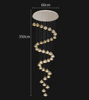 Axyaa Crystal Chandelier for Hall Staircase Indoor Lighting Ceiling Lamps Exquisite Living Room Fixtures