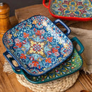 Axyaa Bohemian Style Salad Plate with Double Ear - Oven & Microwave Safe