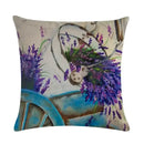Purple Lavender Floral Pillowcase for Home Decor by Axyaa