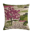 Axyaa Pine Flower Linen Pillow Cover - 45x45cm