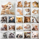 Axyaa Cute Cat Hug Pillowcase Interactive Cushion for Home Sofa Decor