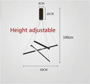Axyaa Nordic Black LED Stair Chandelier Modern Ceiling Hall Pendant Light