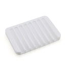 Axyaa Silicone Self Draining Soap Dish | Bathroom Soap Holder and Shower Storage Rack