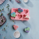 Axyaa Love Heart Silicone Mold for Chocolates, Cakes, Soaps, and Candles