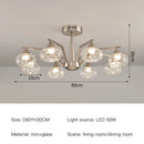 Axyaa Retro Glass Pendant Chandelier for Living Room, Bedroom, Kitchen & Restaurant