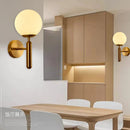 Axyaa Gold Glass Ball Wall Lamp: Modern Decor Sconce for Dining Room, Bathroom, Bedroom