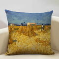 Axyaa Sunflower Oil Printed Cushion Cover - Van Gogh Inspired Decor Pillow Case