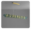 Axyaa Retro Luxury Glass Chandeliers for Dining Living Room Hotel Decor